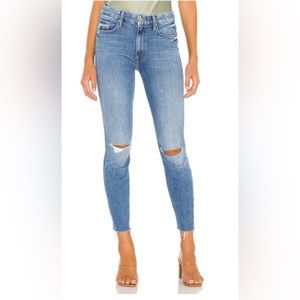 MOTHER Denim High Waisted Looker Ankle Fray in Spice It Up - Size 28